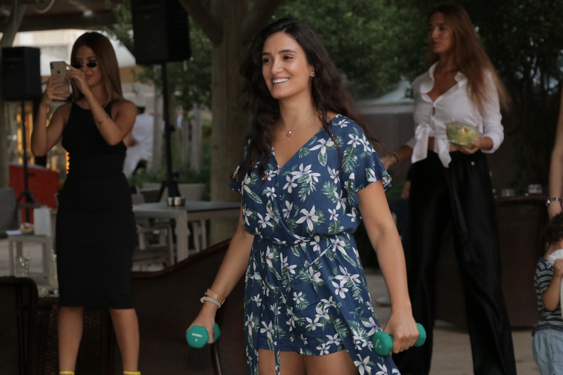 Gathering around the pool at Hilton Beirut Habtoor Grand